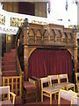 The pulpit at Christ Church, Barnstaple