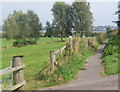 Footpath by the B1456 to Shotley Gate