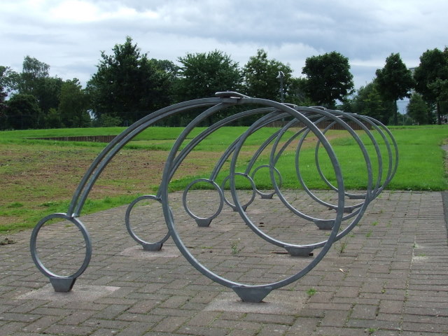 Cycle racks in Glasgow Green