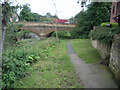 Footpath leading underneath the road bridge