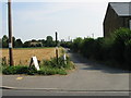 Footpath off the A258 towards Worth