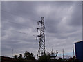 Pylon next to Wood Lane substation