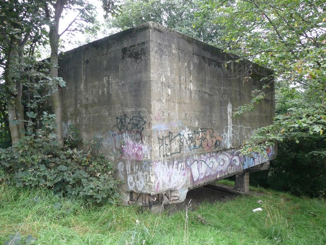 Concrete structure at the top of Dick Bank, Rastrick