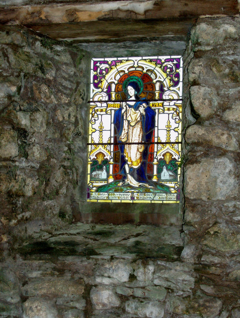 Window at St Teilo's Church, Llandeloy