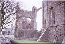 NU1241 : Ruins of Lindisfarne Priory by Sarah Charlesworth