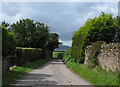 View west to Trevase Farm