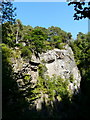 Cliffs on woodland walk at Foyers