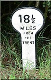 SK7431 : A mile marker along the Grantham Canal by Mat Fascione