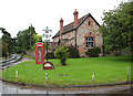 Village green, village sign and village hall