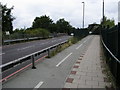 Road bridge and covered walkway over railway line