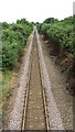 View of railway line from Cambridge to Bury St Edmunds