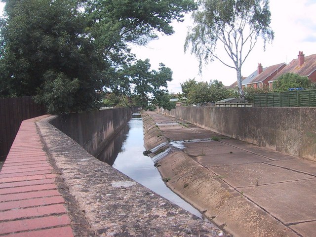 The Withycombe Brook in a Culvert behind... © Sarah Charlesworth ...