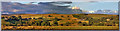 NY7987 : Panorama showing Burnbank, Greenhaugh, Greenhaugh hall by derek parker