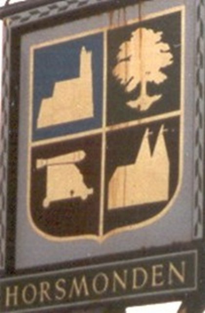 The quarters of Horsmondens village sign