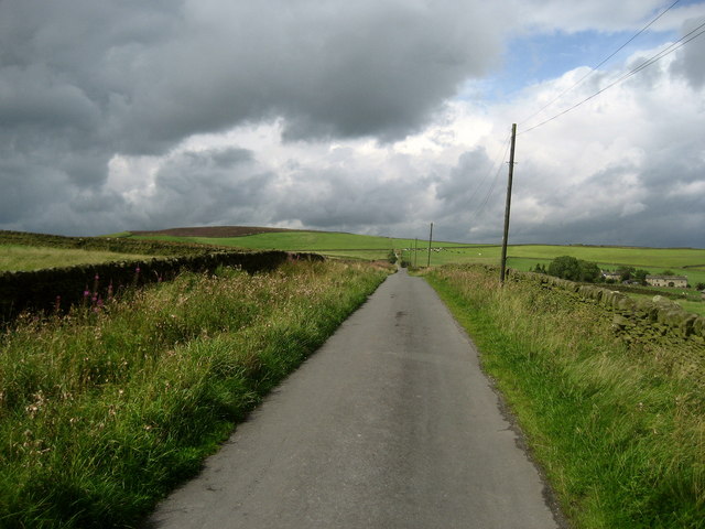 Lane over Addingham Low Moor
