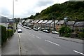 The A399 Watersmouth Road with Beach Road to the right.