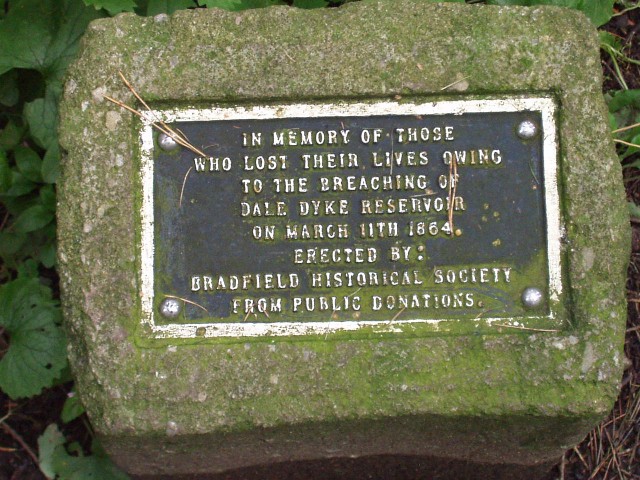 Dale Dyke Memorial plaque