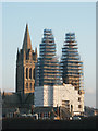 Scaffolding over the western spires