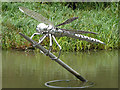 SP2466 : Dragonfly sculpture at Hatton Locks, Warwickshire by Roger  Kidd