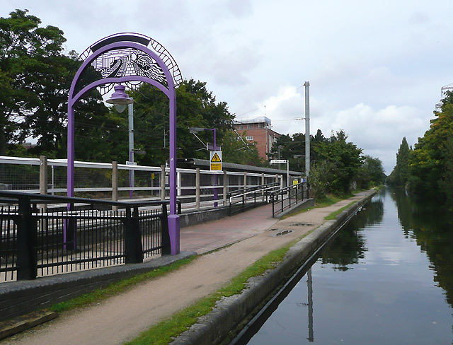 Station and canal at Bournville, Birmingham