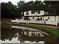 The Fox and Anchor early morning from the Staffs & Worcester Canal