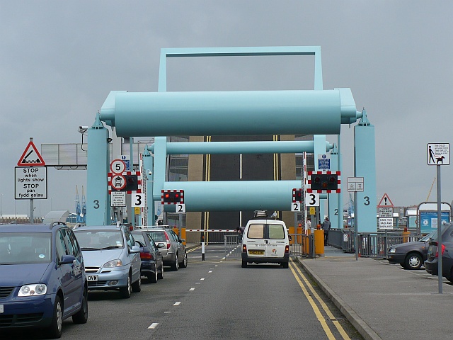 Raised Bascule Bridge at Cardiff Bay... © Robin Drayton :: Geograph ...