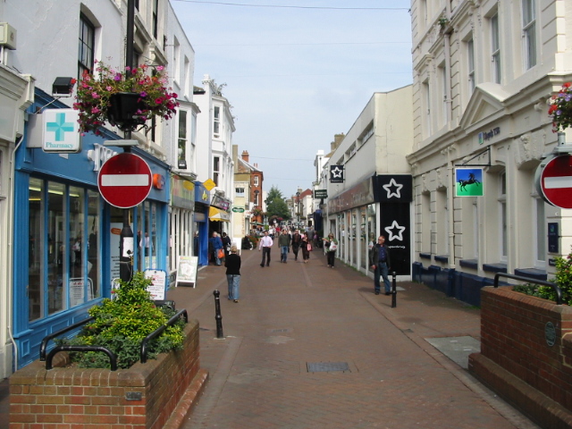 The southern end of the High Street