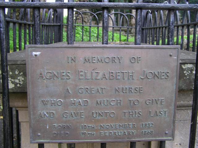 Agnes Elizabeth Jones plaque