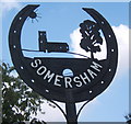 TM0848 : Somersham village sign by Andrew Hill