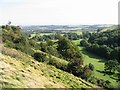 Looking down the escarpment towards Beachborough