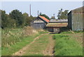 Bridleway approaching lane corner at Dales Farm