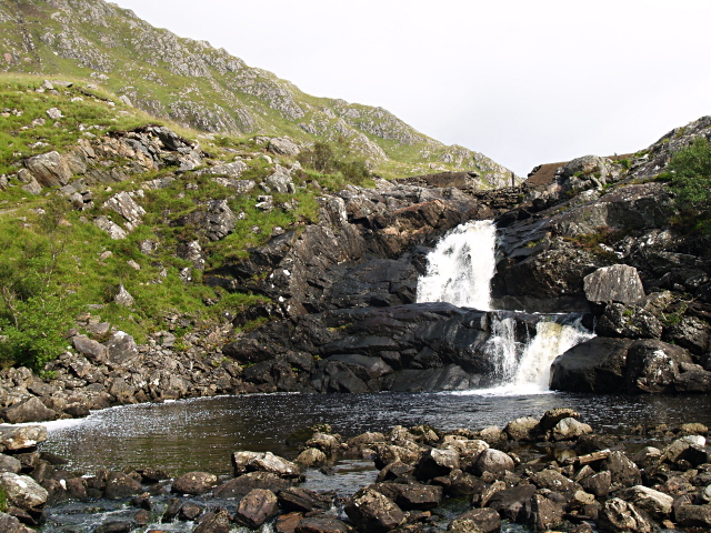Waterfall below Dubh Lochain