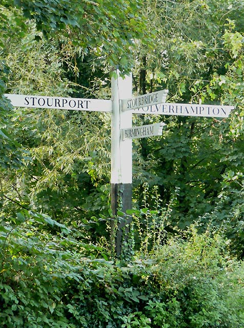 Signpost at Stourton Junction, Staffordshire and Worcestershire Canal