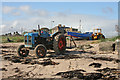 Tractor and fishing boat