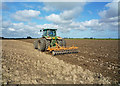 Disk Harrow at work near Goxhill