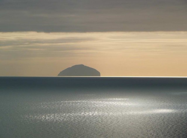 Ailsa Craig and the sea - a view from Drumshang