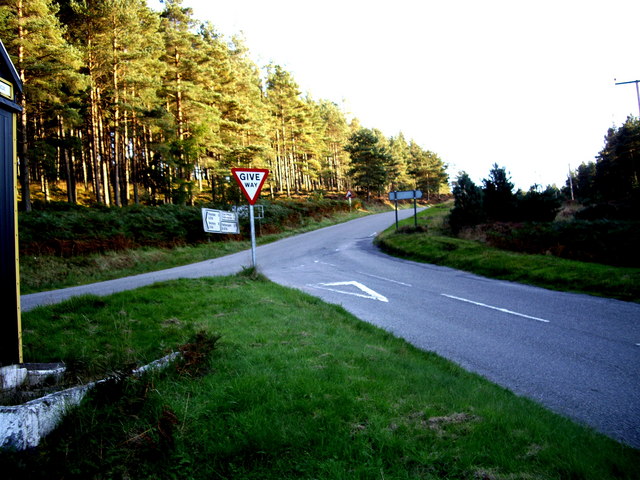Junction of Aboyne road with B974