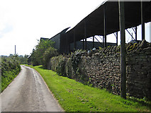 SO5026 : Roadside barns near The Hall by Pauline E