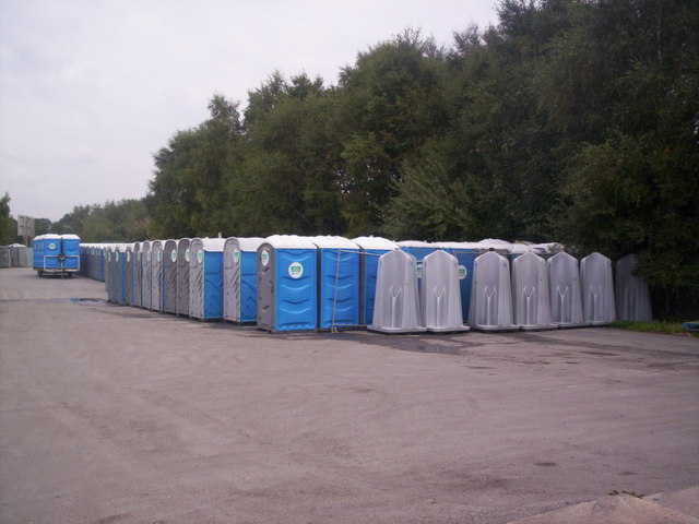 Portable toilets in Elliott Loohire depot