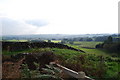 View of Moffat across farmland