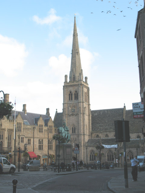 Durham market place, with St Nicholas church