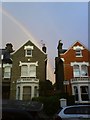 44 and 42 Hendham Road, Wandsworth Common, and rainbow