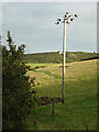 Power line and hillside