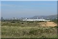 Margam steelworks from the start of one of the burrows