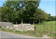 SS8978 : Kissing gate and stile beside the New Inn Bridge Merthyr Mawr by Mick Lobb