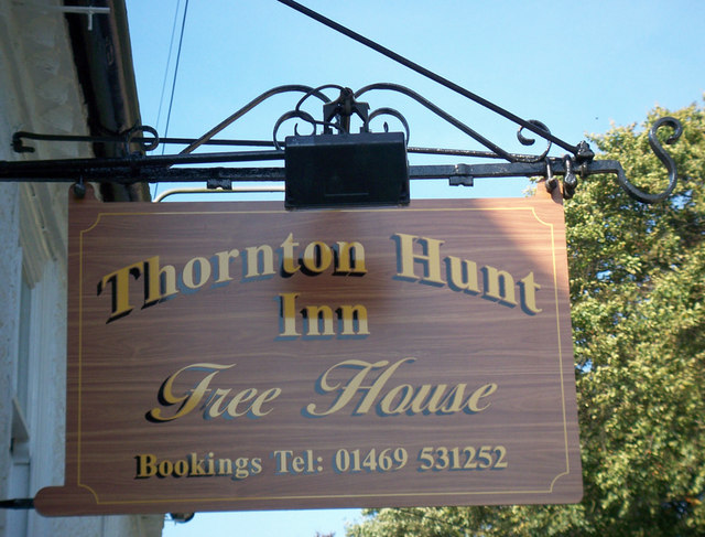 The Sign of the Thornton Hunt Inn, Thornton Curtis