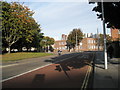 Motorbike coming round the Winston Churchill Roundabout