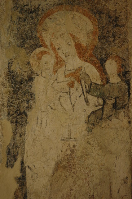 Medieval wall painting, Shorthampton Church