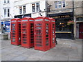 NZ2742 : Telephone boxes outside the Market Tavern, Durham by Nick Mutton