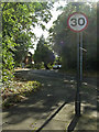 Road sign at beginning of Lakeside, Enfield